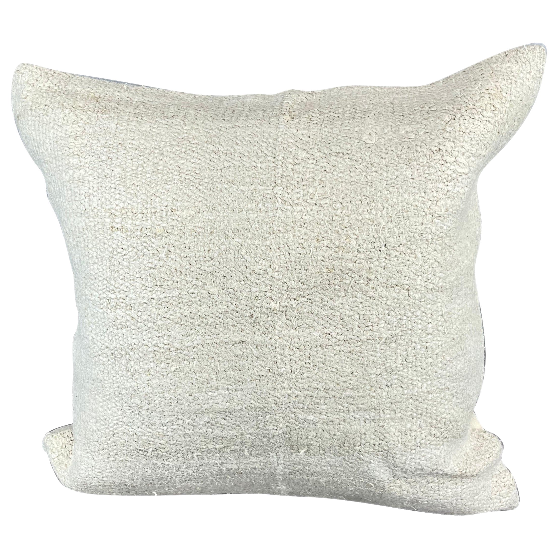 20 x 20 Hemp Türkisches Kissen, natürliches grauweißes Kissen-Kissen, Kissenbezug #6543 im Angebot