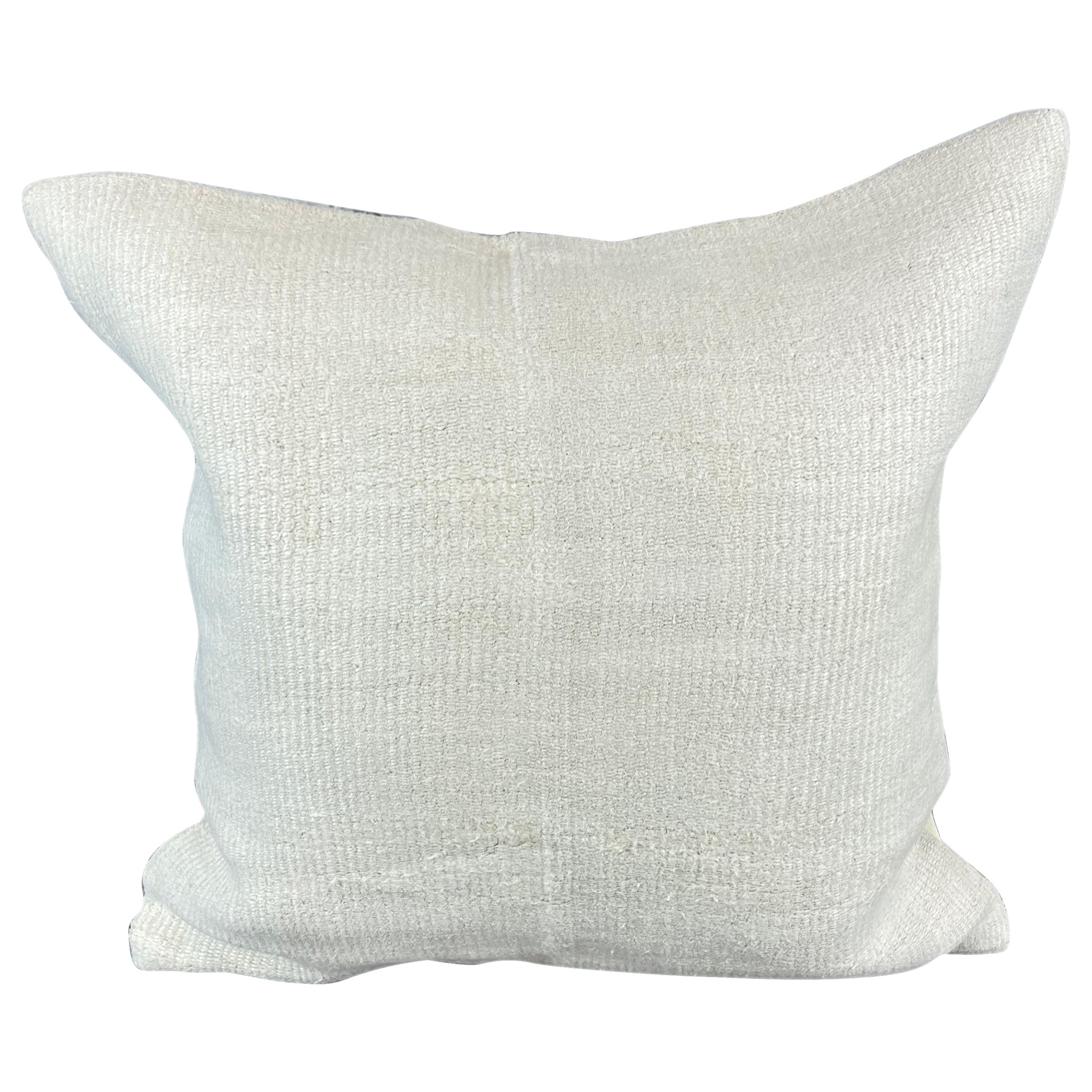20 x 20 Hemp Türkisches Kissen, natürliches grauweißes Kissen, Kissenbezug #6544 im Angebot