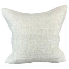 20 x 20 Zoll Türkisches Kissen mit natürlichem grauweißem Kissen-Kissenbezug mit Saum #6533