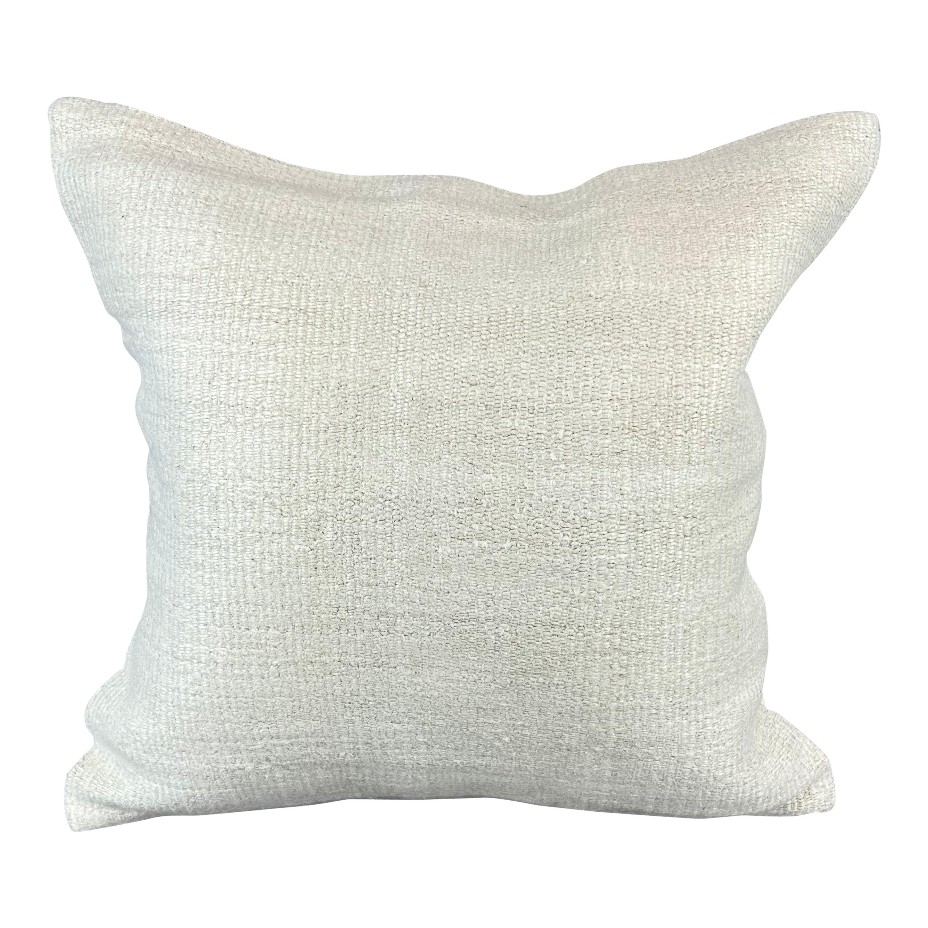 Cuscino turco in canapa 20 x 20 Nature grigio-bianco Copricuscino #6585