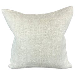 20 x 20 Hemp Türkisches Kissen, natürliches grauweißes Kissen mit Kissenbezug #6540