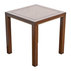 Edward Wormley for Dunbar Mid-Century Modern Mahogany and Brass Side Table
