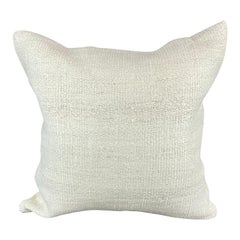 20 x 20 Cojín Turco de Cáñamo Blanco Grisáceo Natural Funda de Cojín #6513