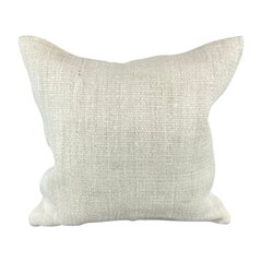 20 x 20 Cojín Turco de Cáñamo Blanco Grisáceo Natural Funda de Cojín #6611