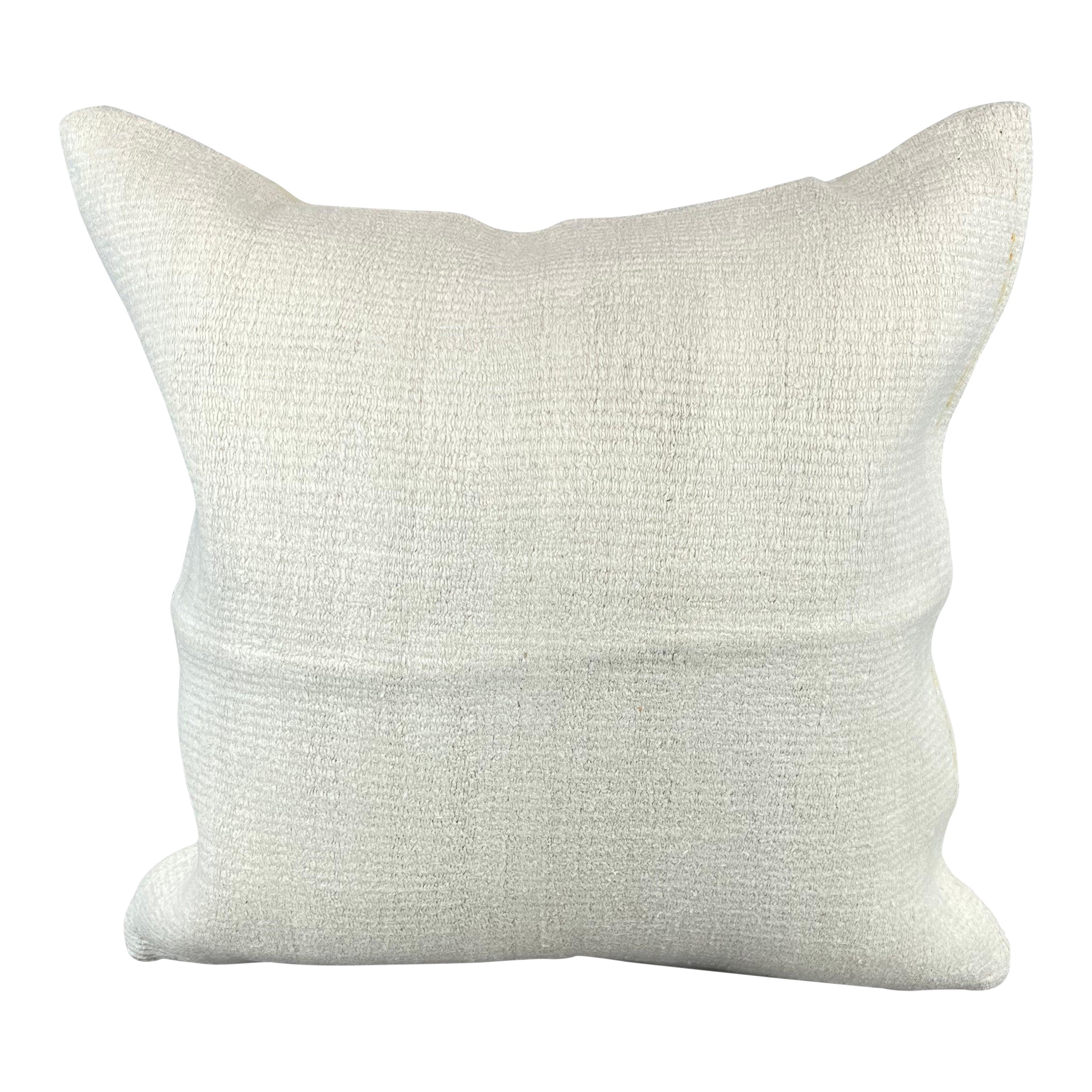 Coussin de coussin turc à ourlet 20 x 20, blanc naturel grisâtre, couvercle n° 6512