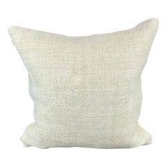 20 x 20 Cojín Turco de Cáñamo Natural Grisáceo Blanco Funda de Cojín #6114