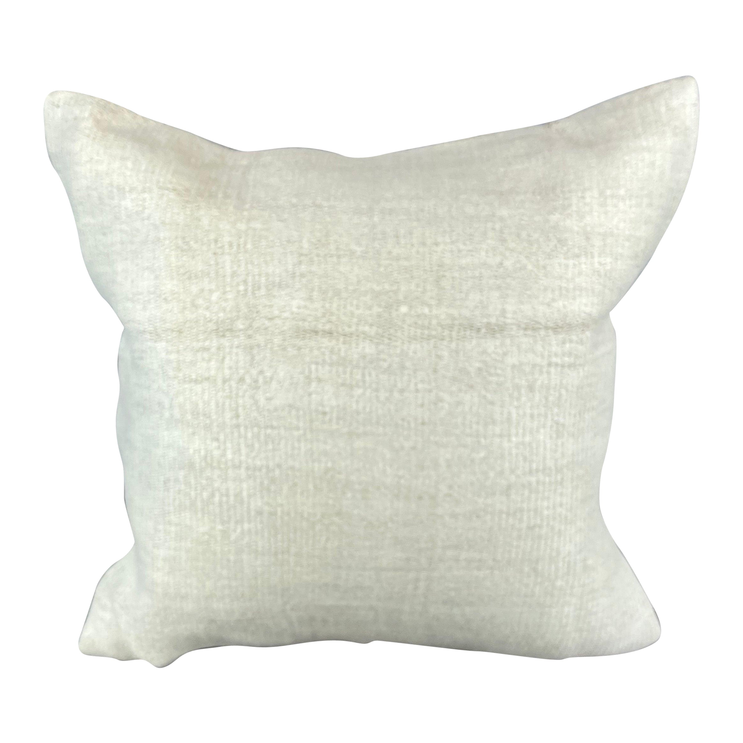 Coussin de coussin turc à ourlet 20 x 20, blanc naturel grisâtre, couvercle n° 6509