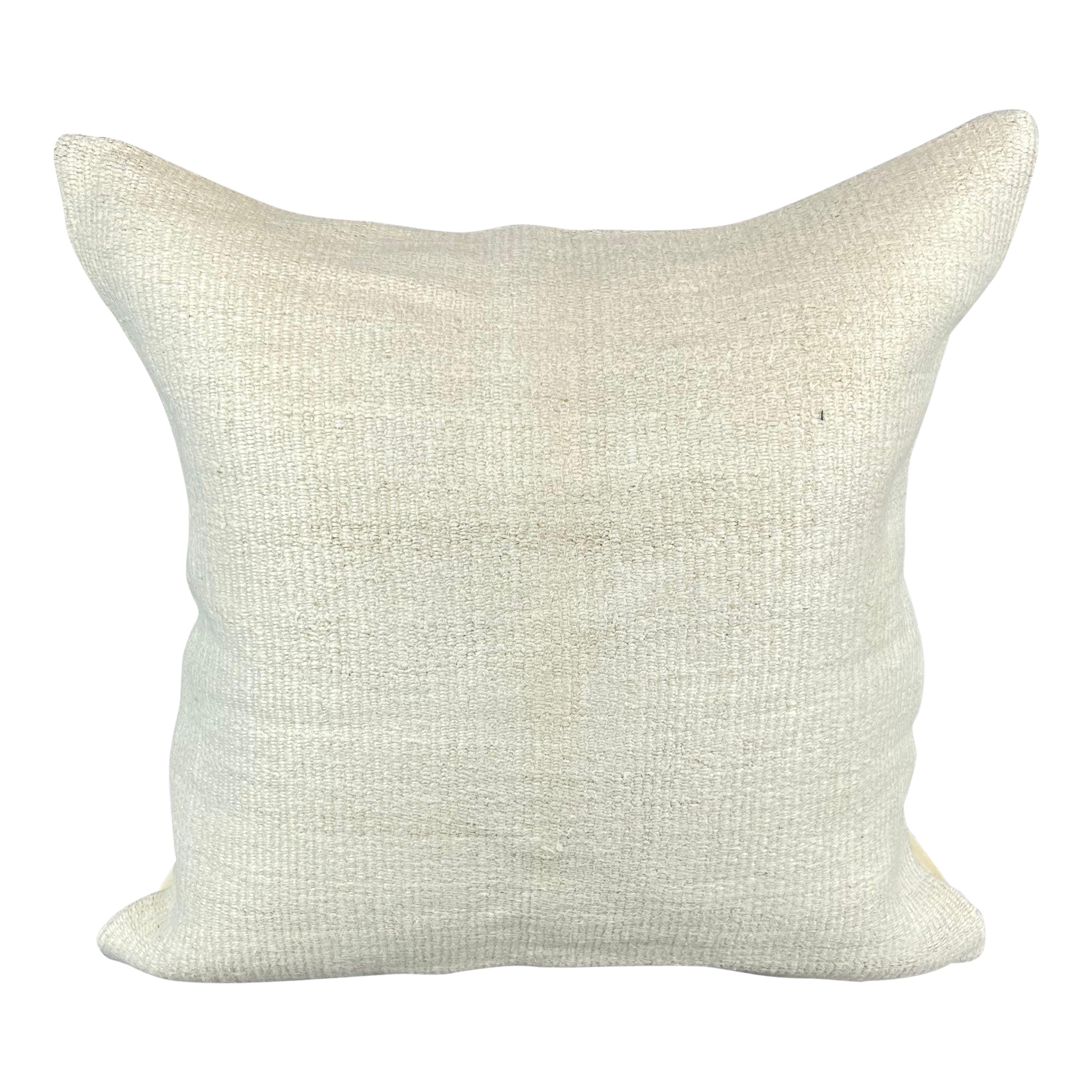 Coussin de coussin turc à ourlet 20 x 20, blanc naturel grisâtre, couvercle n° 6531