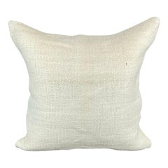 20 x 20 Cojín Turco de Cáñamo Blanco Grisáceo Natural Funda de Cojín #6531