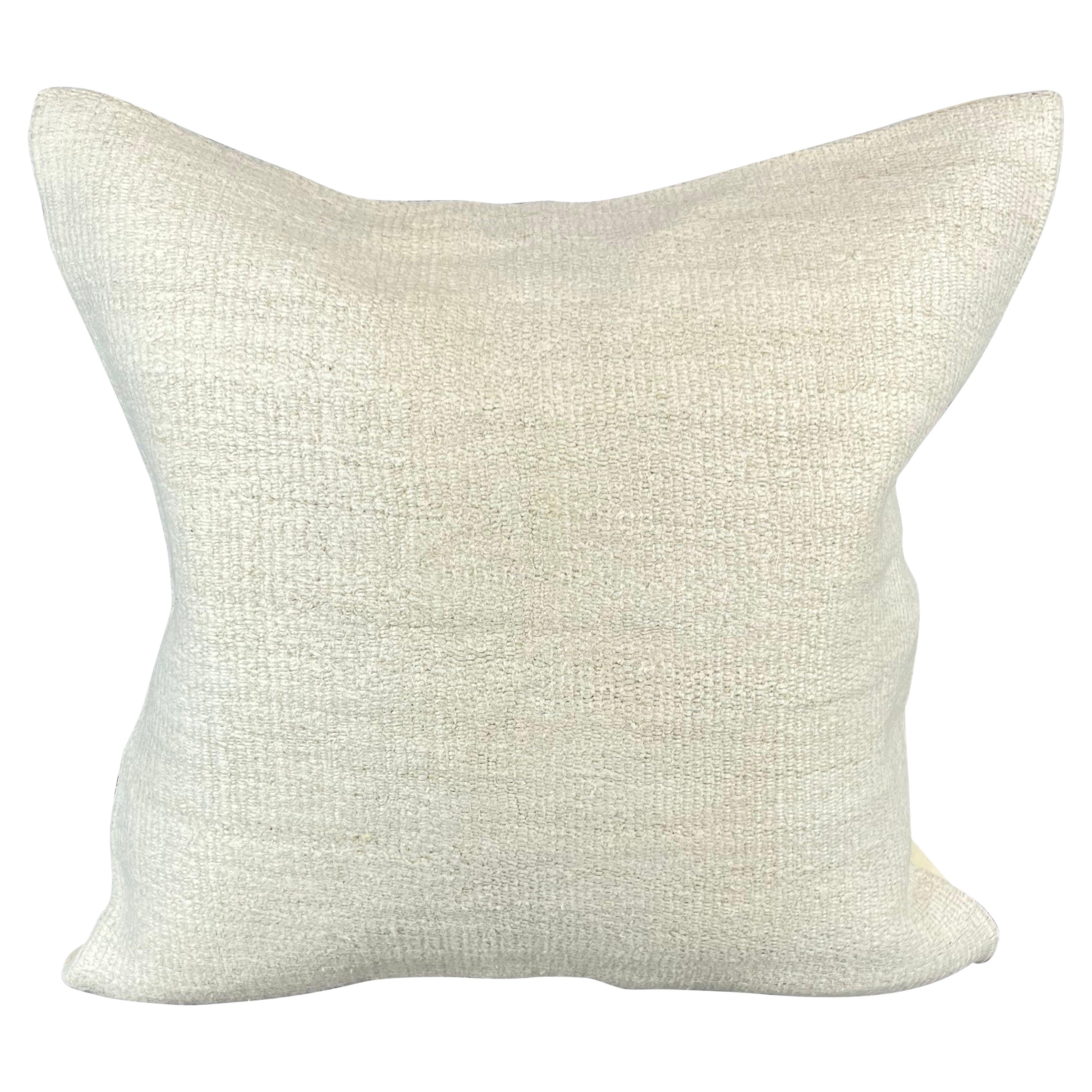 Coussin de coussin turc à ourlet 20 x 20, blanc naturel grisâtre, couvercle n° 6530