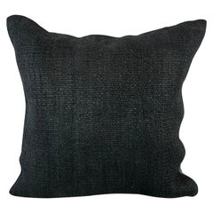 20 x 20 Hemp Turkish Cushion Natural Grayish Black Pillow Cushion Cover #6335