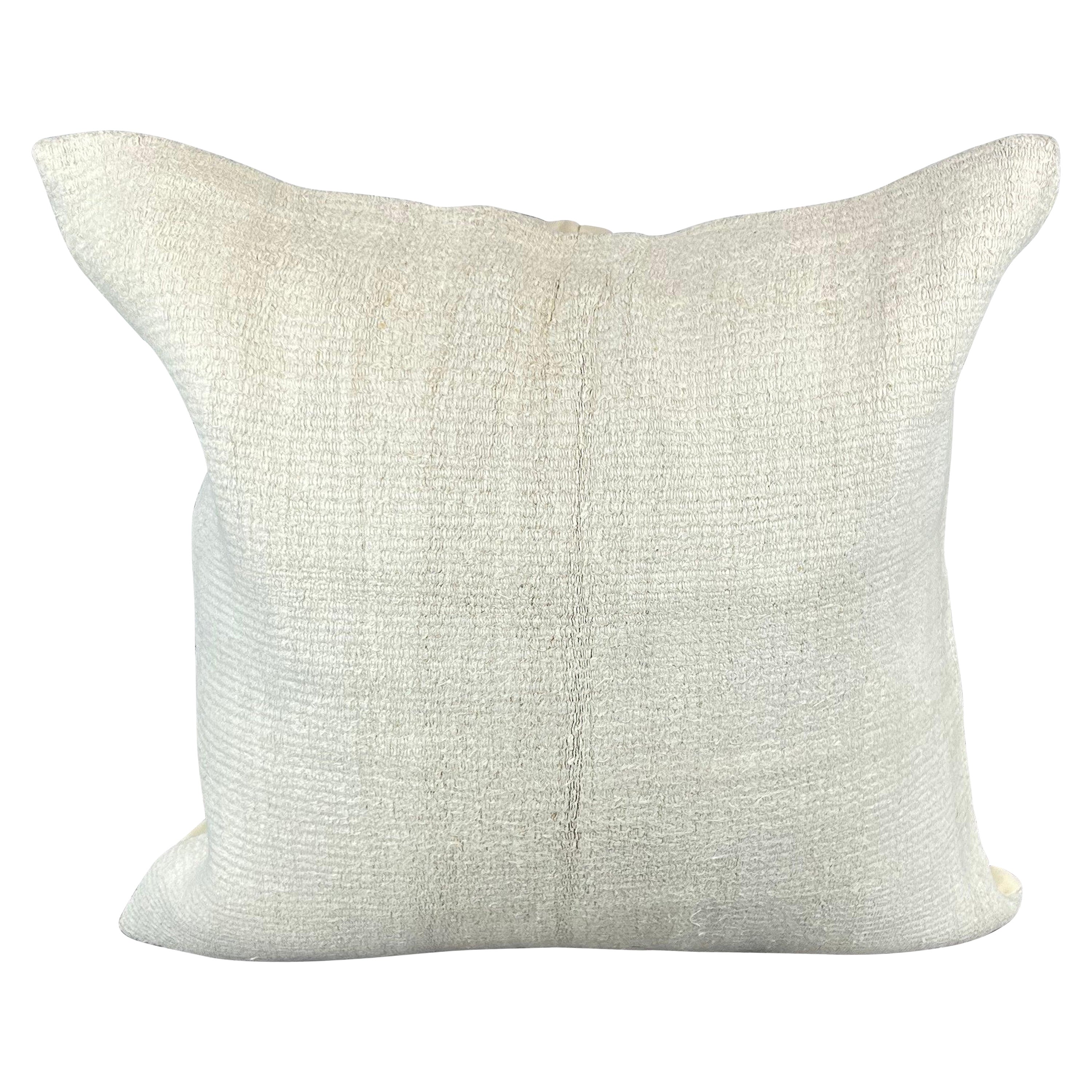 Coussin de coussin turc à ourlet 20 x 20, blanc naturel grisâtre, couvercle n° 6527
