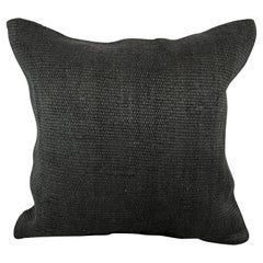 20 x 20 Hemp Turkish Cushion Natural Grayish Black Pillow Cushion Cover #6336
