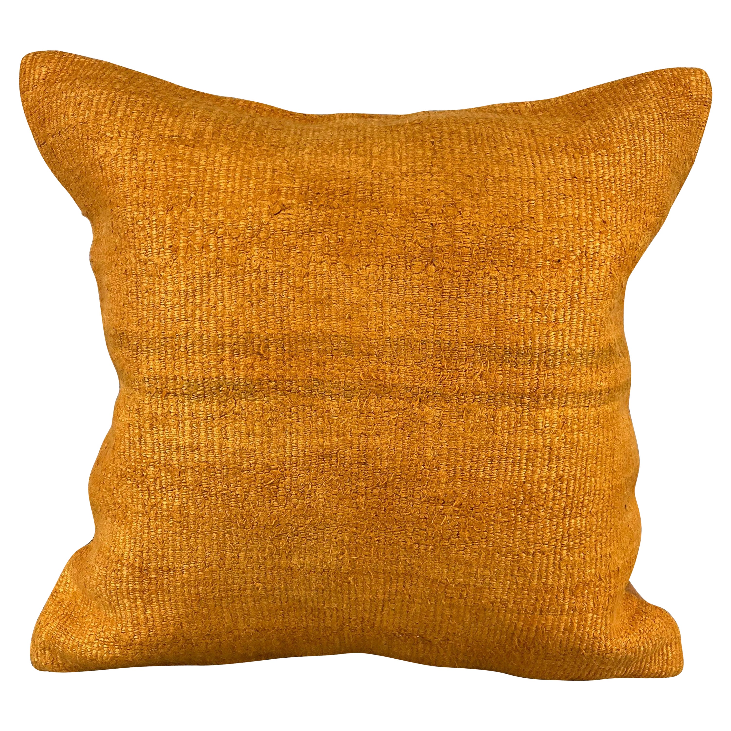 20 x 20 Hemp Pillow Turkish Cushion Natural Orange Pillow Cushion Cover #6292