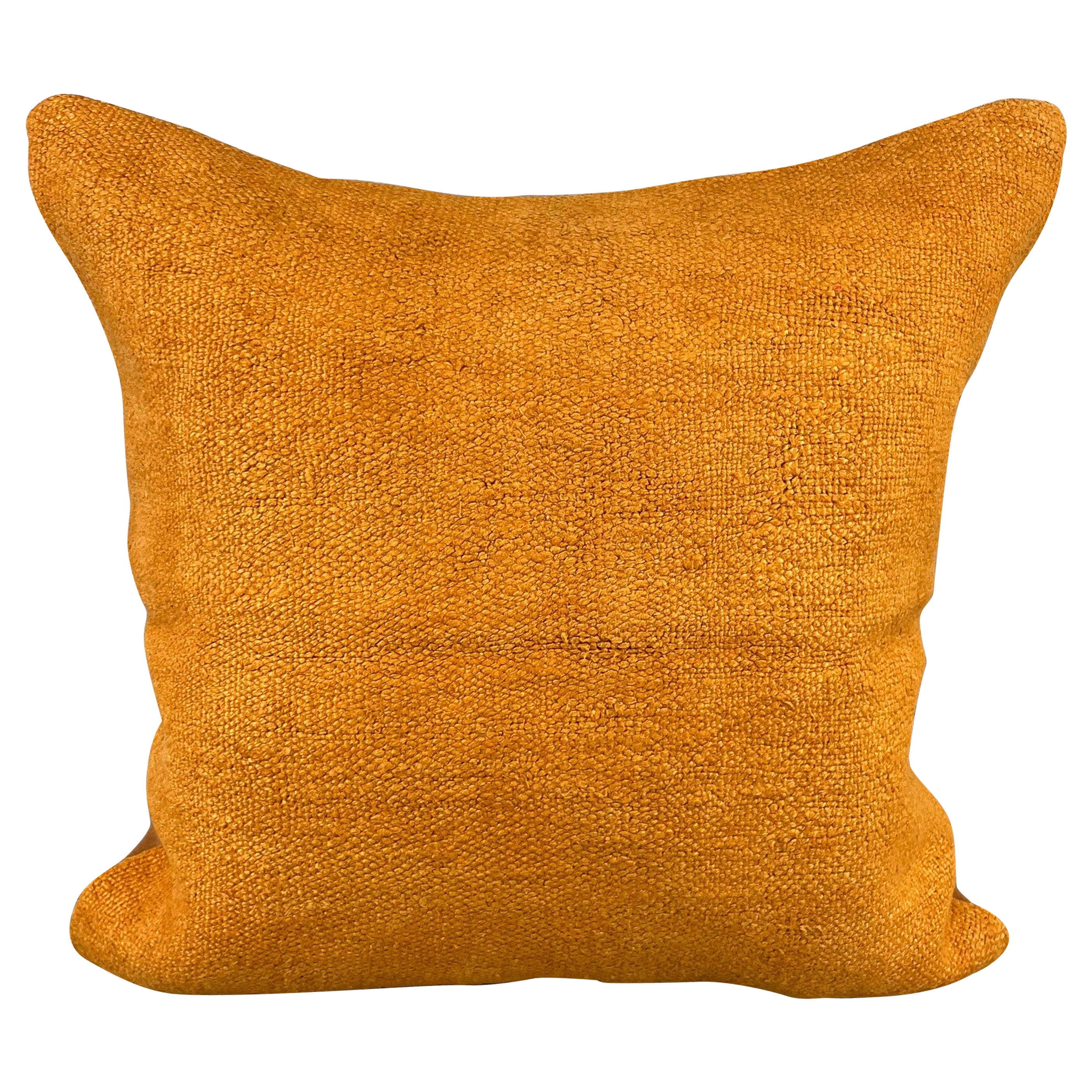20 x 20 Hemp Pillow Turkish Cushion Natural Orange Pillow Cushion Cover #6291