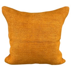 20 x 20 Hemp Pillow Turkish Cushion Natural Orange Pillow Cushion Cover #6291