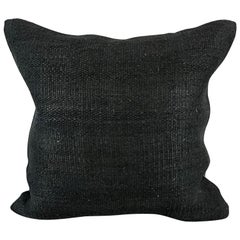 20 x 20 Hemp Turkish Cushion Natural Grayish Black Pillow Cushion Cover #6326