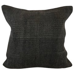 20 x 20 Cojín Turco de Cáñamo Natural Grisáceo Negro Funda de Cojín #6322