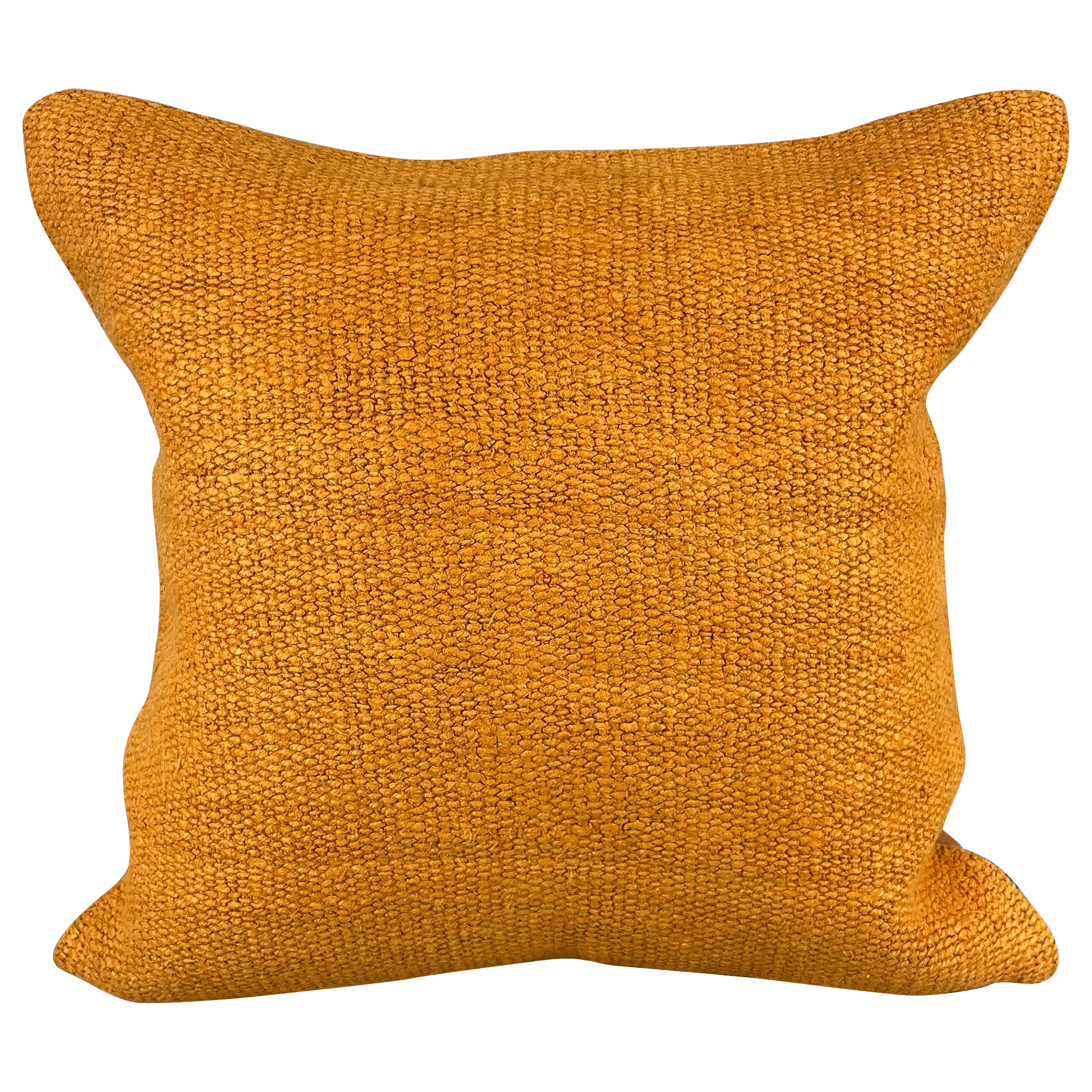 20 x 20 Hemp Pillow Turkish Cushion Natural Orange Pillow Cushion Cover #6288