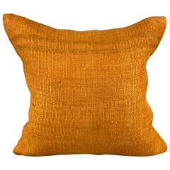 20 x 20 Hemp Pillow Turkish Cushion Natural Orange Pillow Cushion Cover #6296