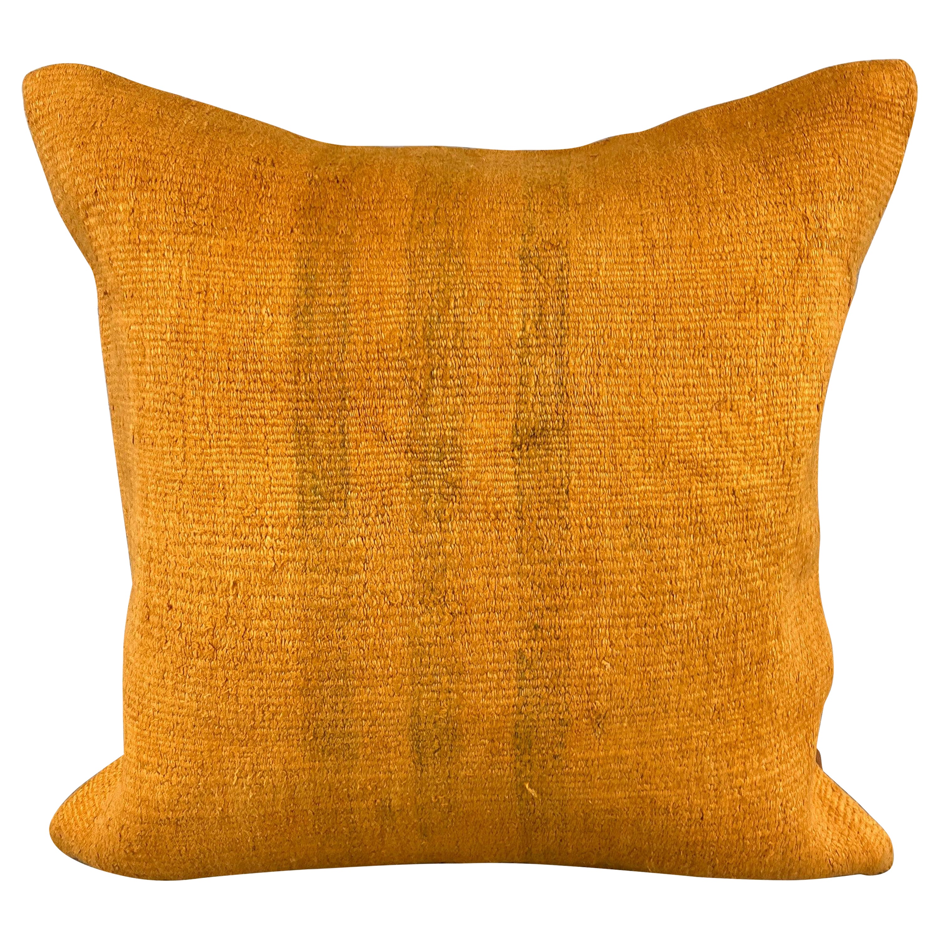 20 x 20 Hemp Pillow Turkish Cushion Natural Orange Pillow Cushion Cover #6297