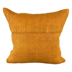 20 x 20 Hemp Pillow Turkish Cushion Natural Orange Pillow Cushion Cover #6286