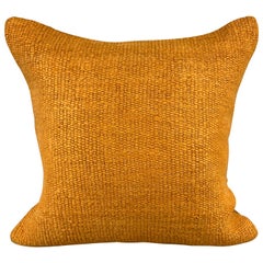 20 x 20 Hemp Pillow Turkish Cushion Natural Orange Pillow Cushion Cover #6285