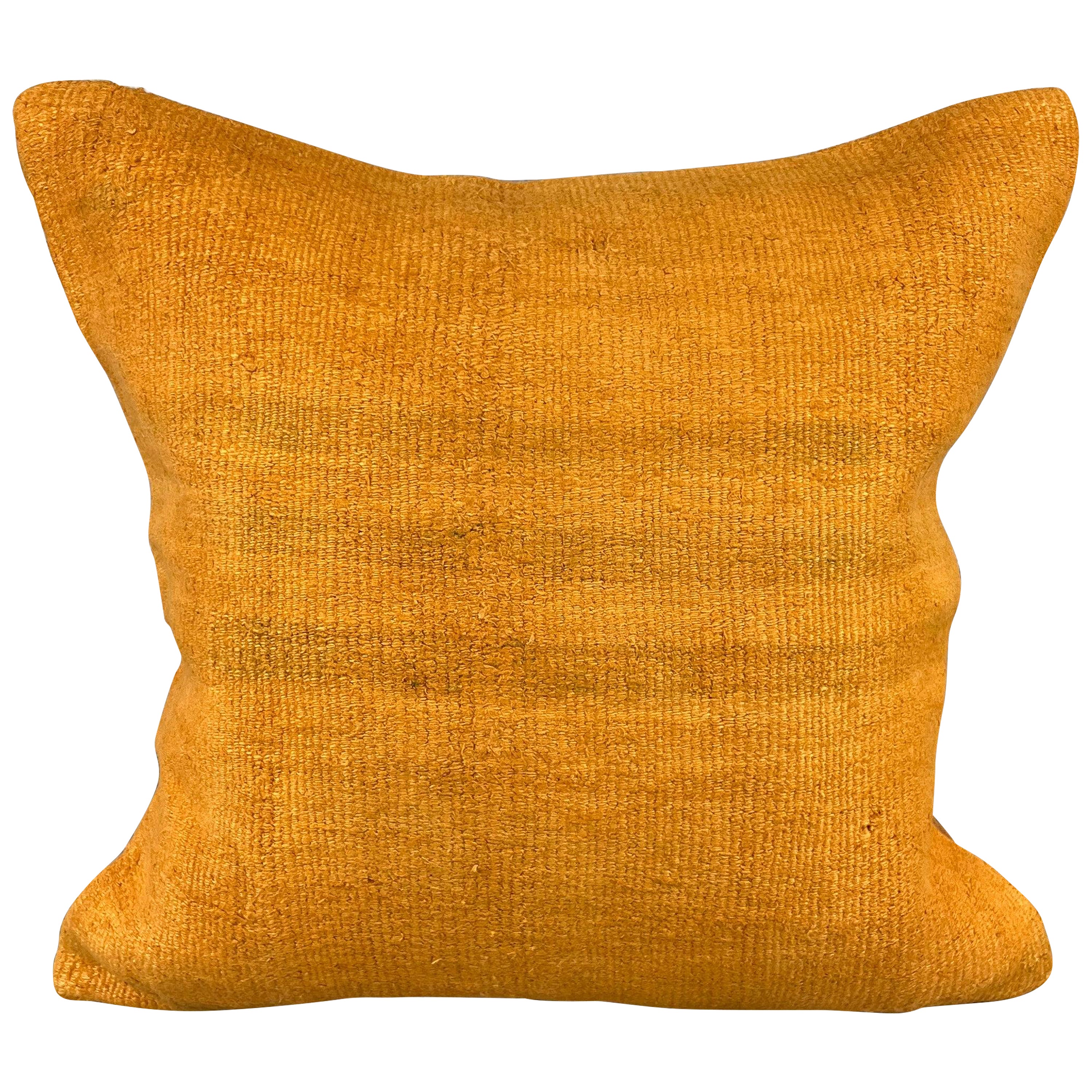 20 x 20 Hemp Kissen Türkisches Kissen mit natürlichem orangefarbenem Kissen-Kissenbezug #6282 im Angebot