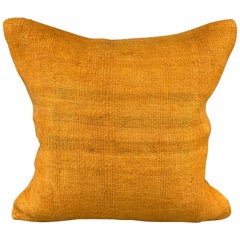 20 x 20 Hemp Pillow Turkish Cushion Natural Orange Pillow Cushion Cover #6282