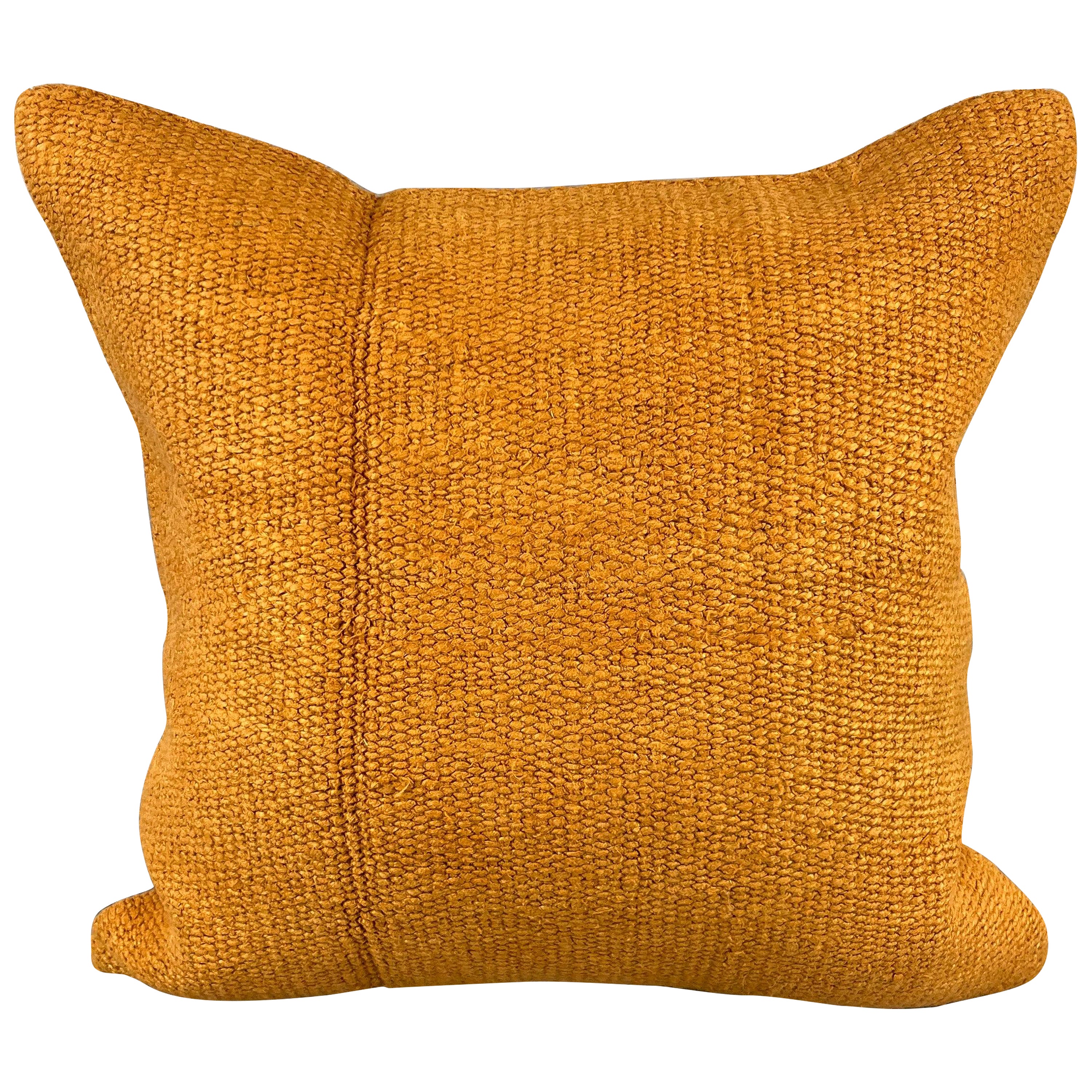 20 x 20 Hemp Kissen Türkisches Kissen mit natürlichem orangefarbenem Kissen-Kissenbezug #6283 im Angebot