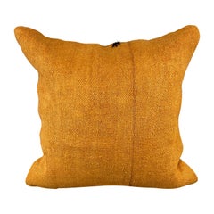 20 x 20 Hemp Pillow Turkish Cushion Natural Orange Pillow Cushion Cover #6280