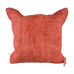 20 x 20 Hemp Turkish Cushion Natural Pinkish Red Pillow Cushion Cover #6460