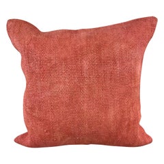 20 x 20 Cojín Turco de Cáñamo Natural Funda de Cojín Rojo Rosado #6465