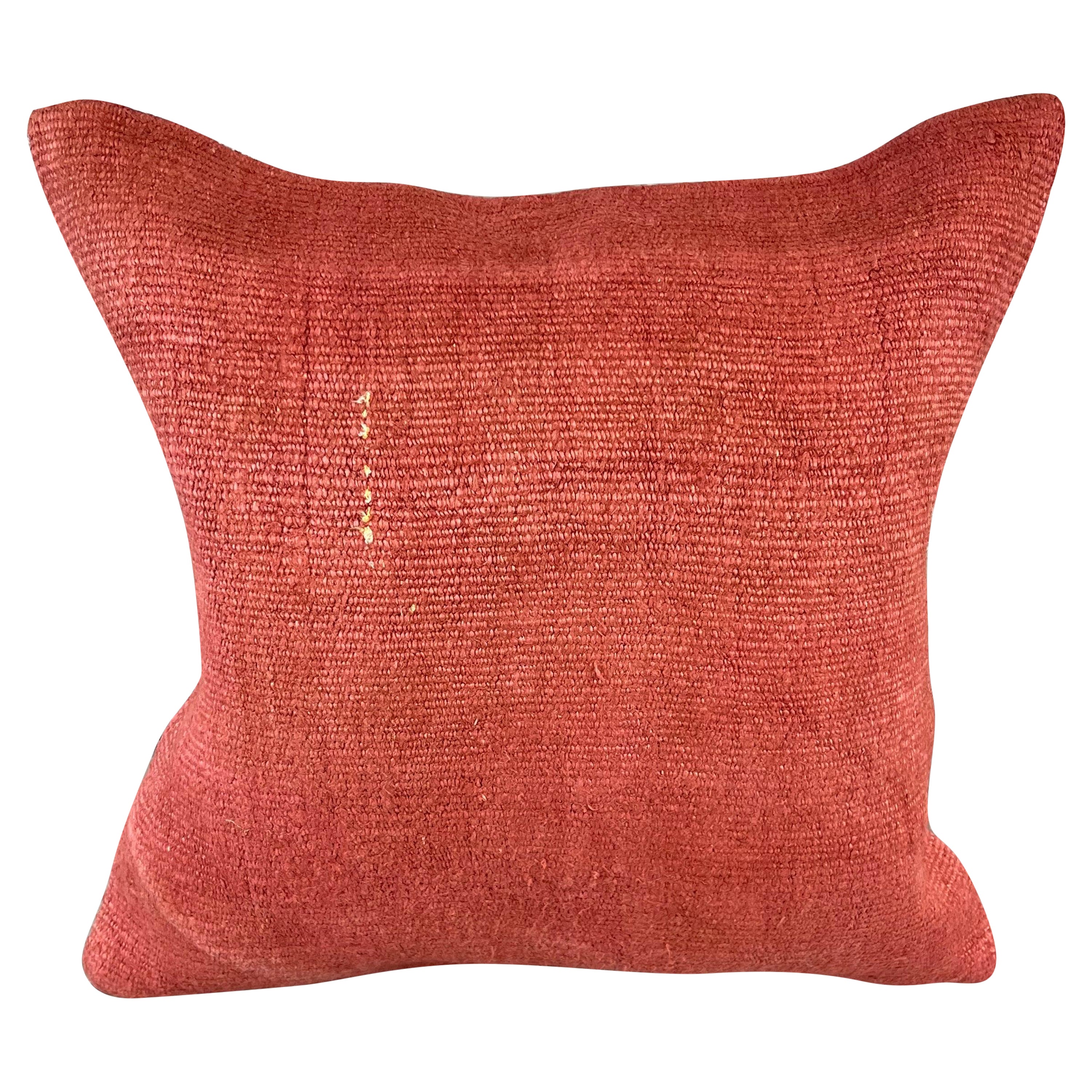 Coussin de coussin turc à ourlet 20 x 20, rouge rosé naturel, couvercle de coussin n° 6467 en vente