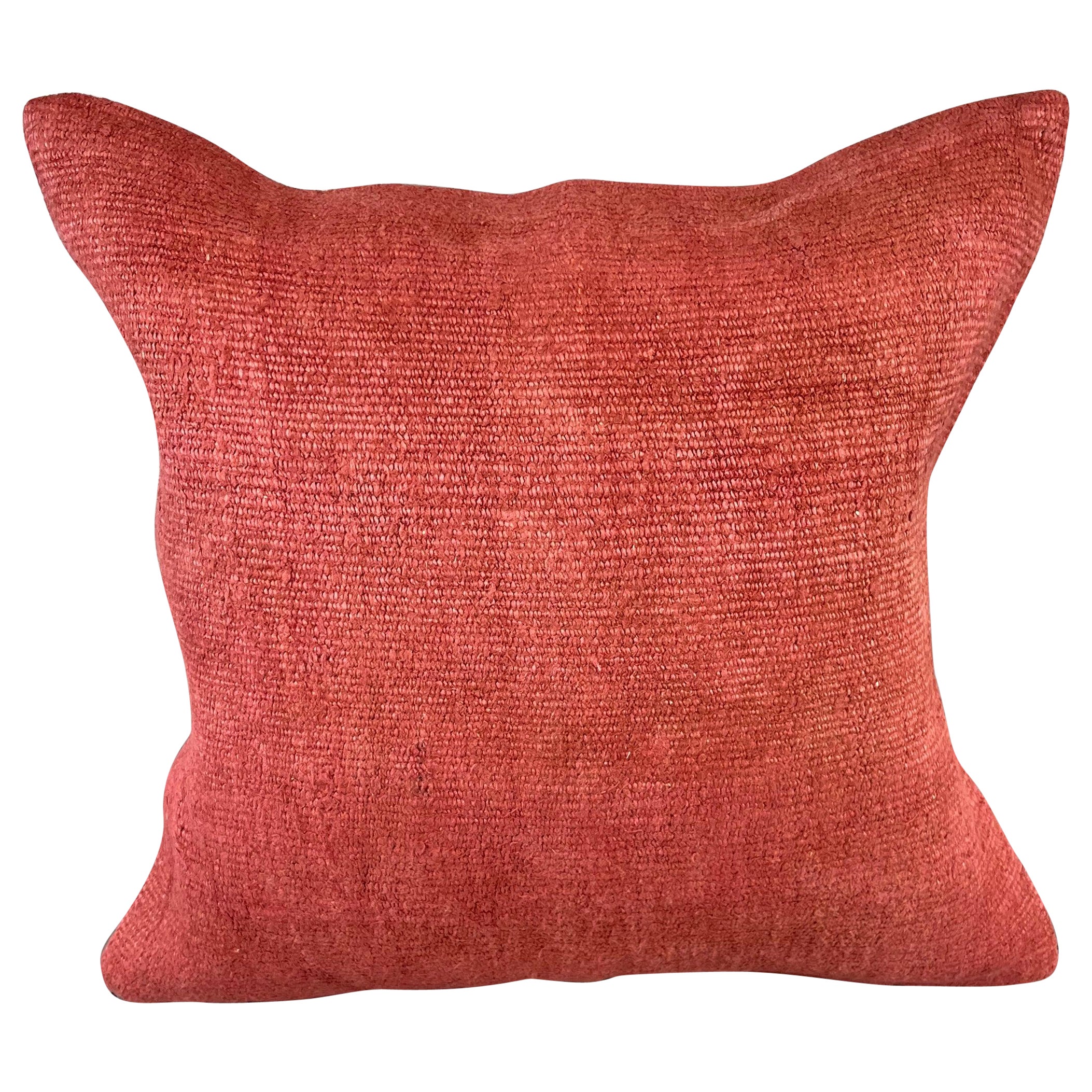 20 x 20 Hemp Türkisches Kissen, natürliches rosa-rotes Kissen, Kissen-Kissenbezug #6469
