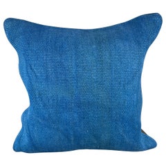 20 x 20 Hemp Pillow Turkish Cushion Natural Blue Pillow Cushion Cover #6446