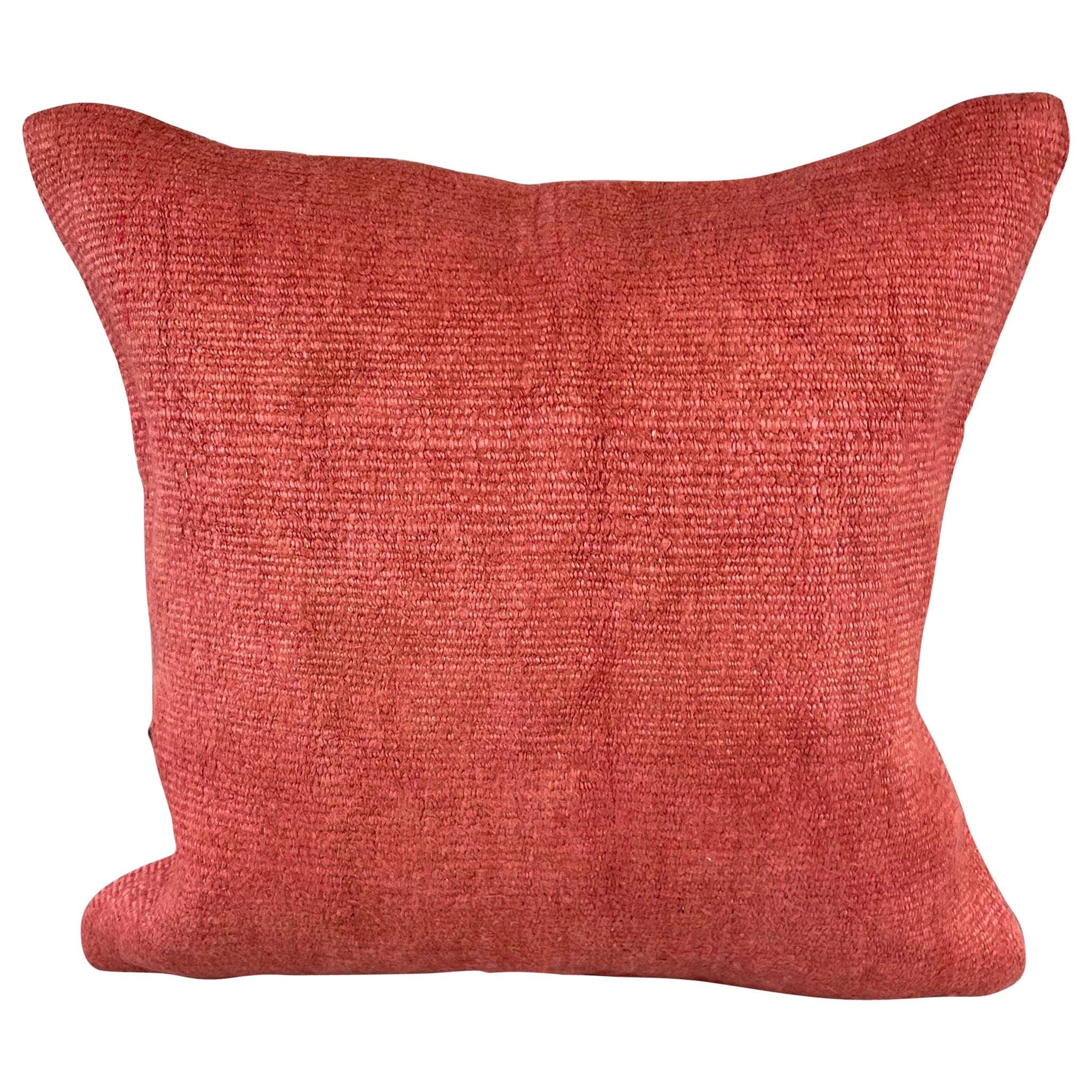 20 x 20 Hemp Türkisches Kissen, natürliches rosa-rotes Kissen, Kissen-Kissenbezug #6470 im Angebot