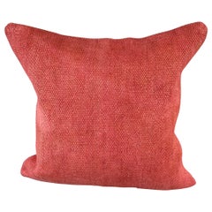 20 x 20 Hemp Turkish Cushion Natural Pinkish Red Pillow Cushion Cover #6475
