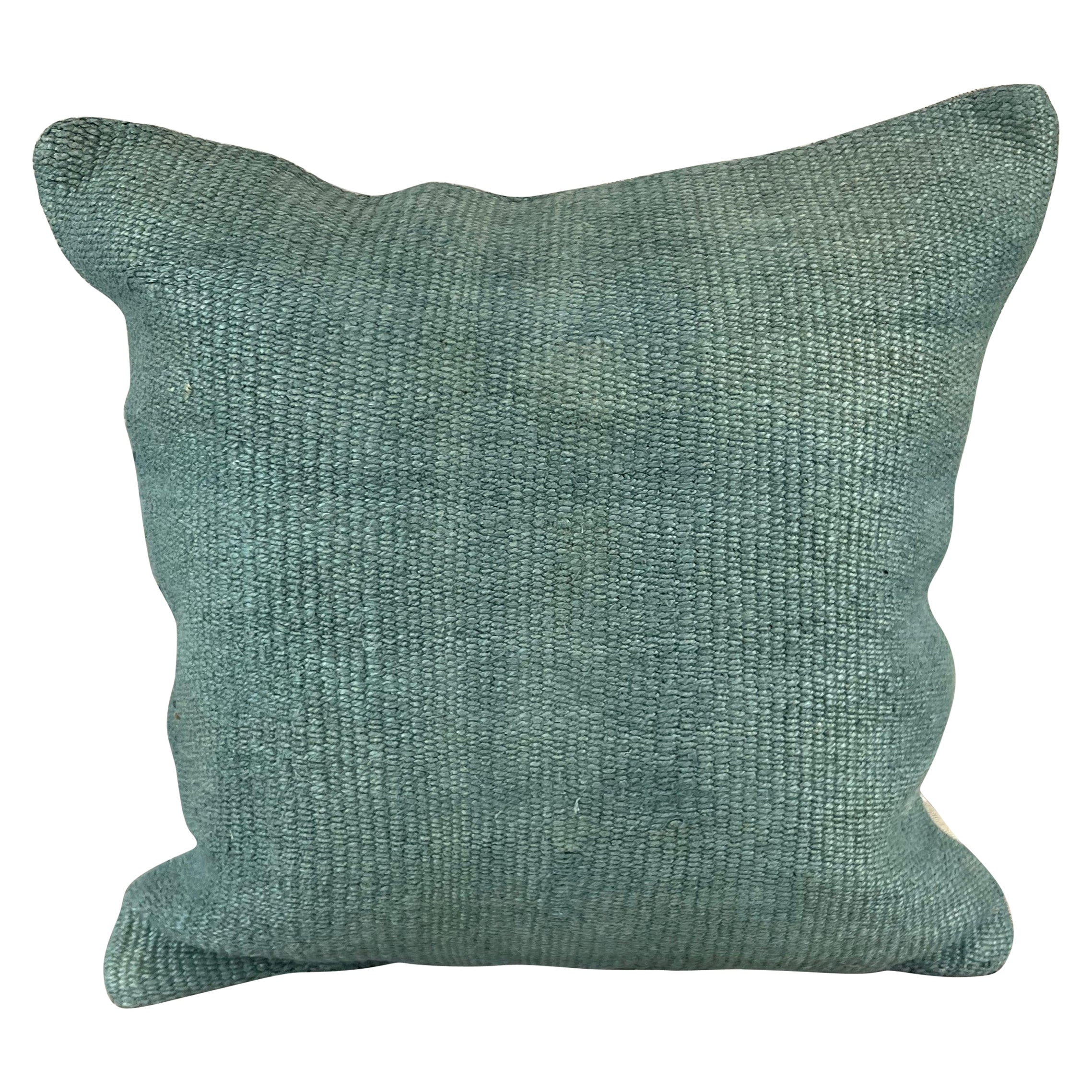 20 x 20 Hemp Pillow Turkish Cushion Natural Blue Pillow Cushion Cover #6363