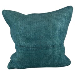 20 x 20 Hemp Pillow Turkish Cushion Natural Blue Pillow Cushion Cover #6420