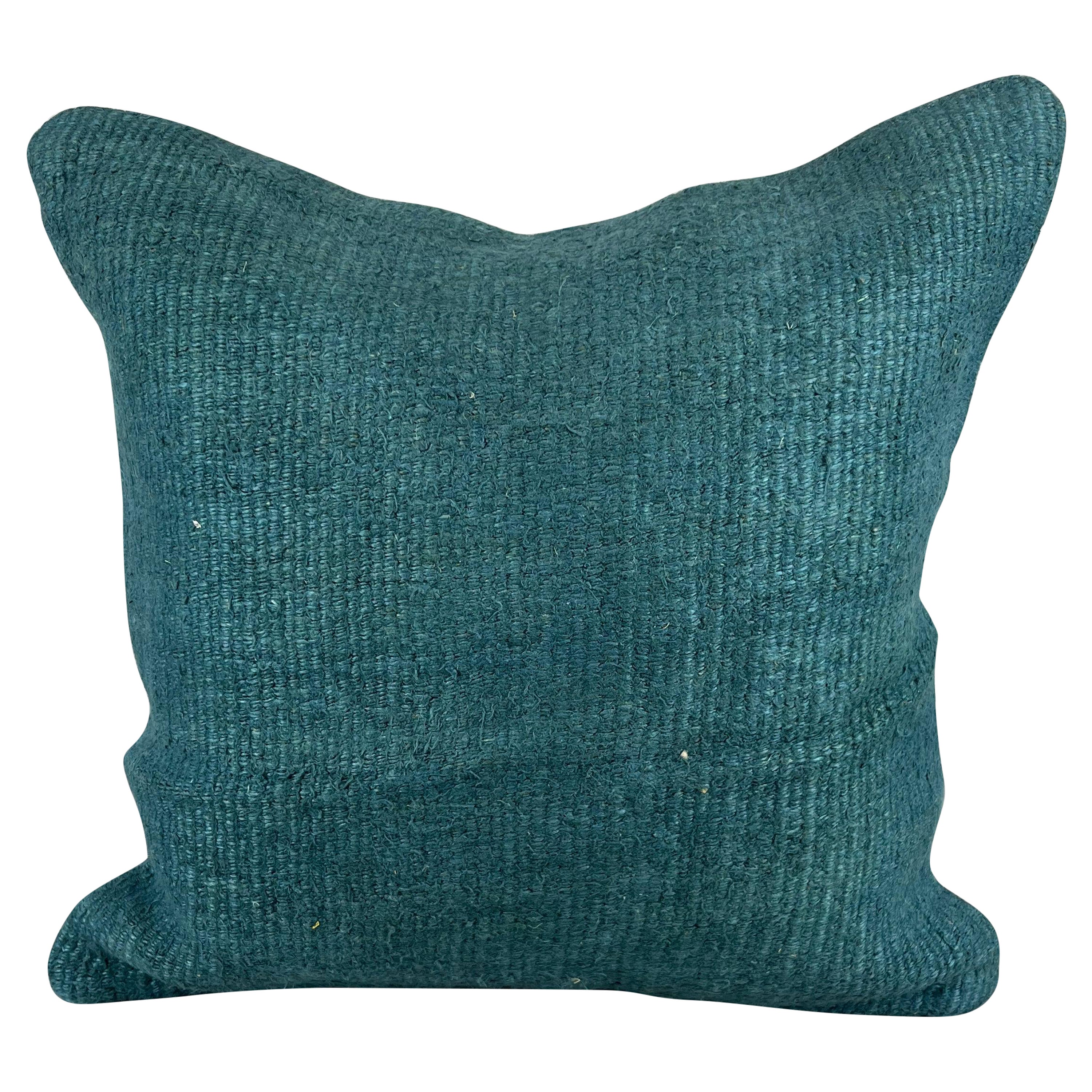 20 x 20 Almohada de cáñamo Cojín turco Almohada natural azul Funda de cojín #6432