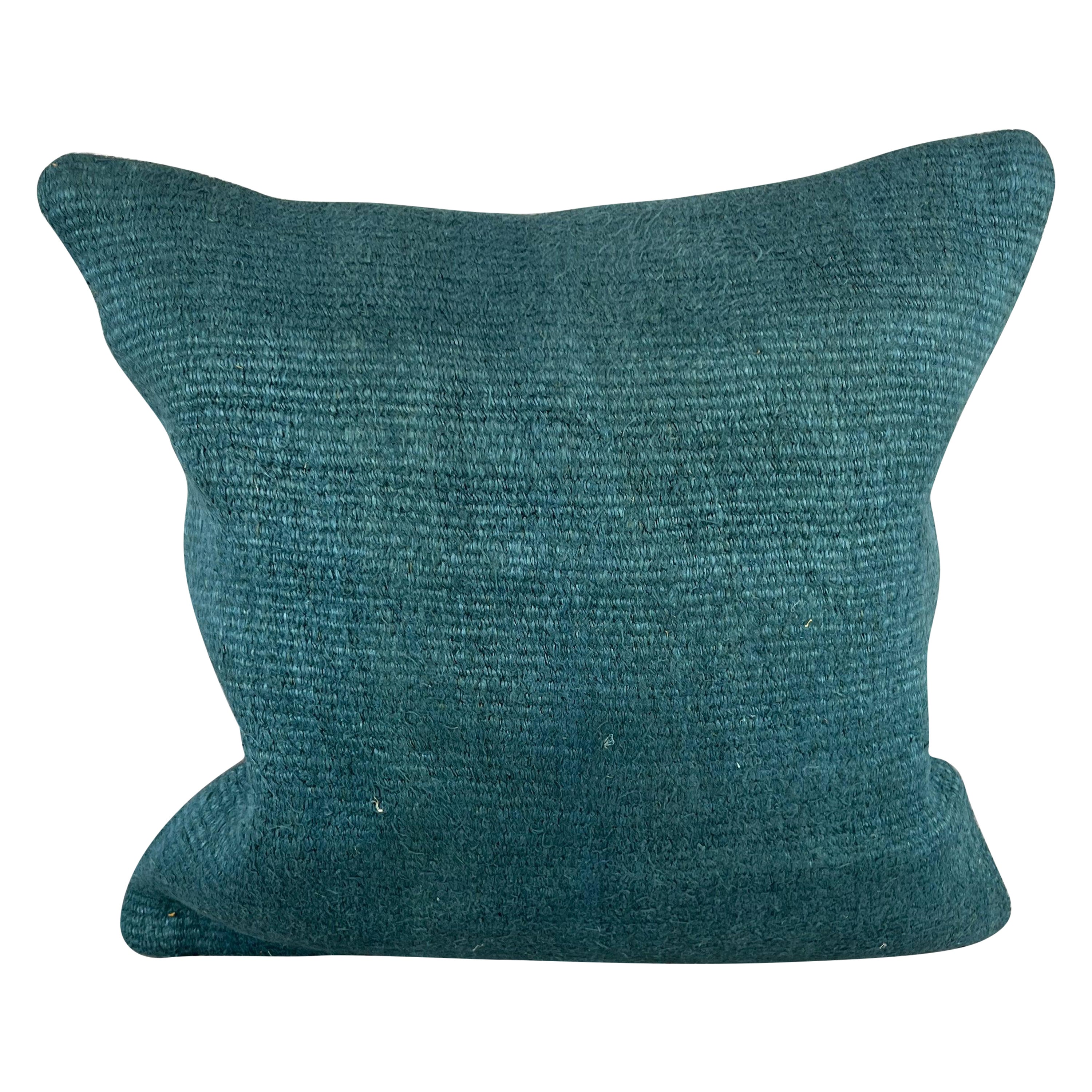 20 x 20 Hemp Kissen Türkisches Kissen mit natürlichem blauem Kissenbezug #6430