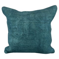 20 x 20 Hemp Pillow Turkish Cushion Natural Blue Pillow Cushion Cover #6418