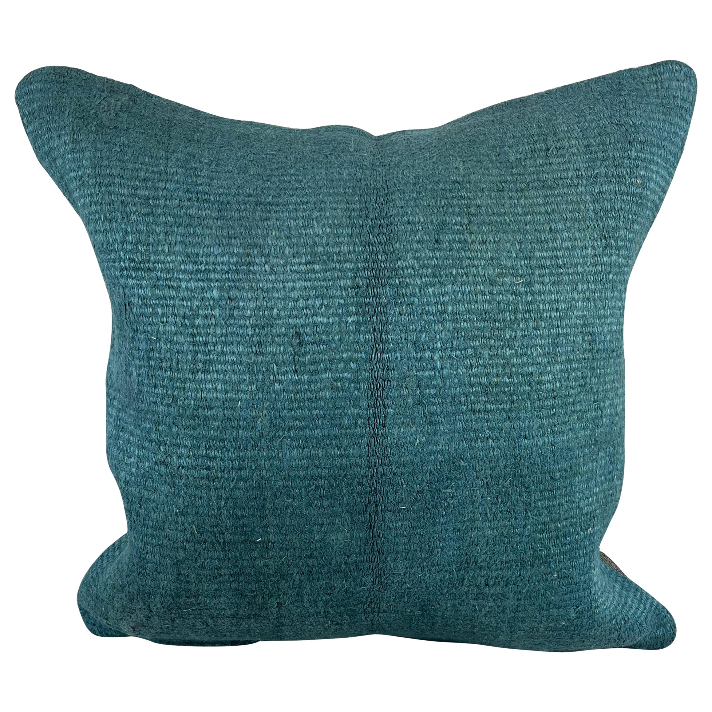 20 x 20 Hemp Kissen Türkisches Kissen mit natürlichem blauem Kissenbezug #6425