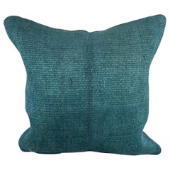 20 x 20 Hemp Kissen Türkisches Kissen mit natürlichem blauem Kissenbezug #6425