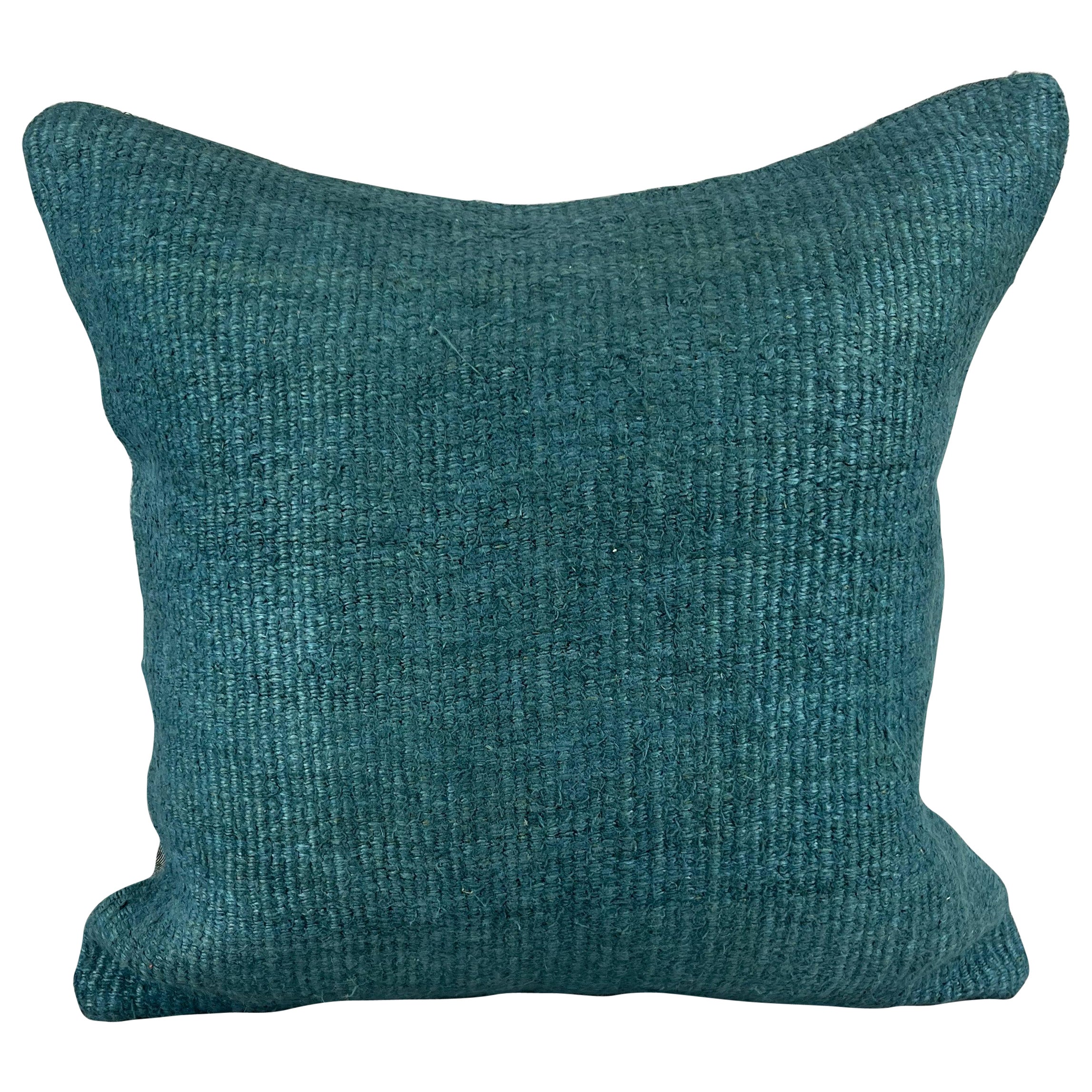 20 x 20 Hemp Kissen Türkisches Kissen mit natürlichem blauem Kissen-Kissenbezug #6415