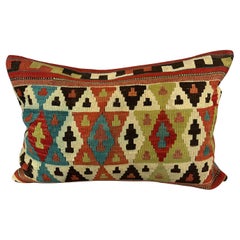 Coussin de coussin Kilim turc d'essence anatolienne 16 x 24 n° 6900