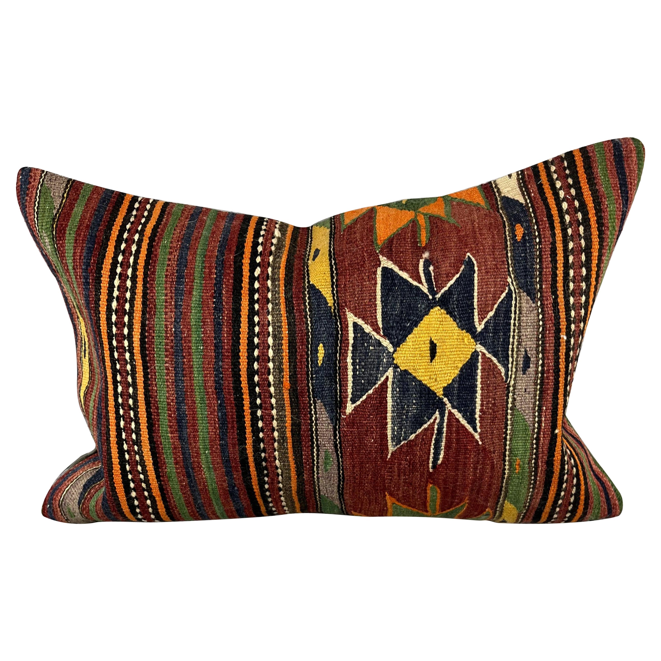 16 x 24 Kilim Turkish Cappadocia Whispers Serenade Pillow Cushion Cover #6899 For Sale