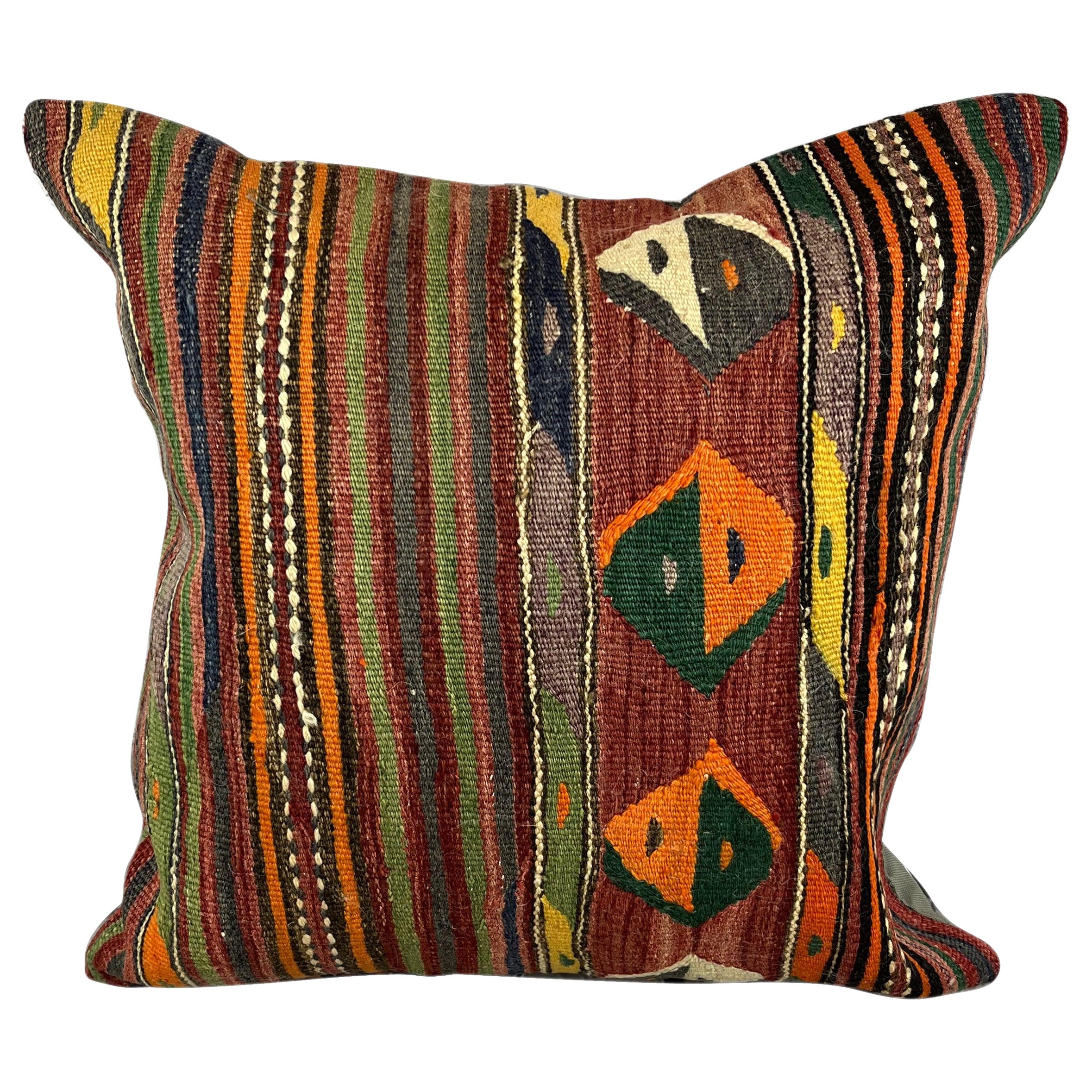20 x 20 Cojín Turco Kilim Natural Cojín Sueños de Estambul Funda de Cojín #6741 en venta