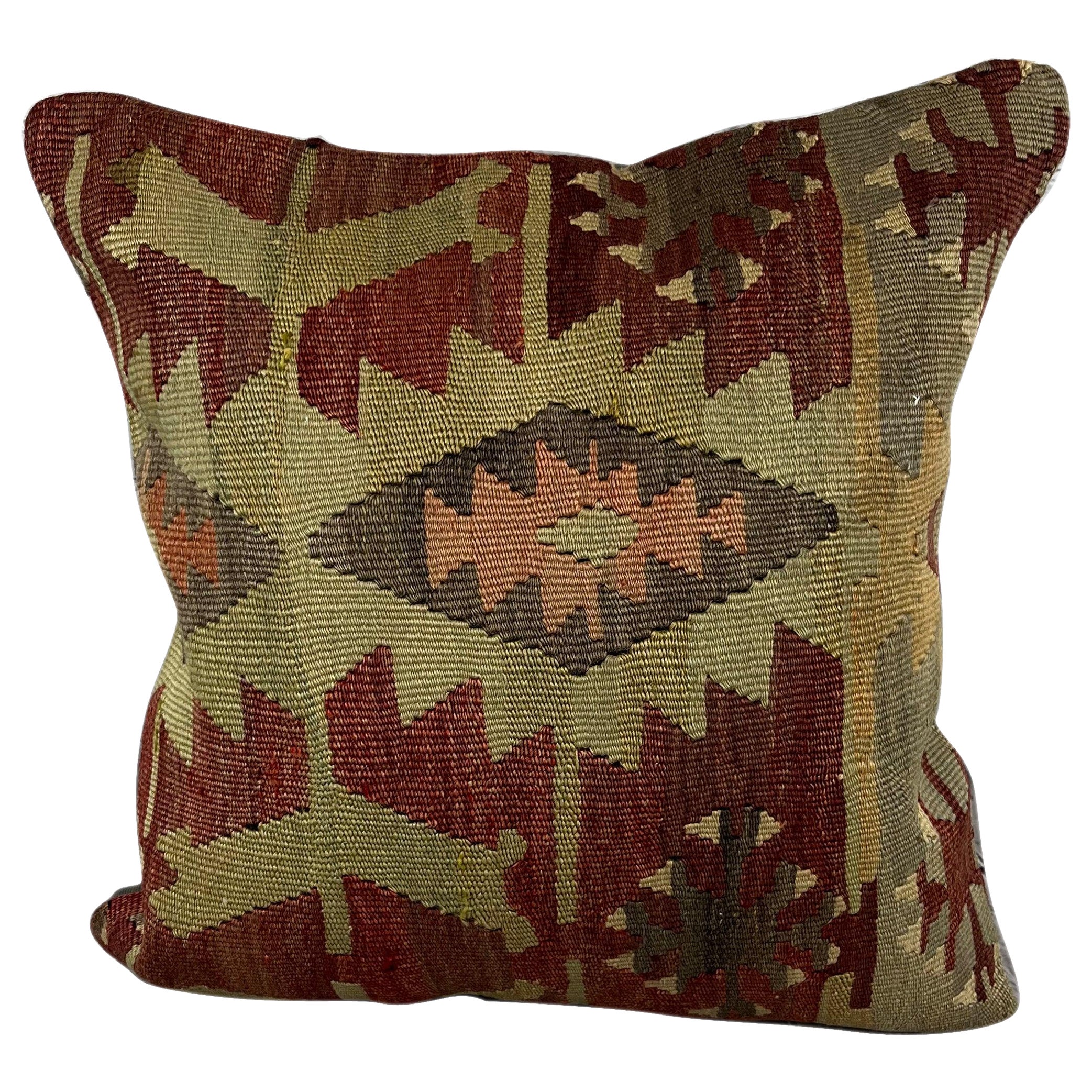 20 x 20 Cojín Kilim Cojín turco Cojín marrón natural Funda de cojín #6754